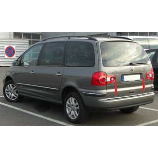 Zaščitna letev roba prtljažnika (nerjaveče jeklo) Ford Galaxy 1995–2006 fotografija 1