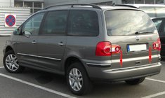 Seat Alhambra 1996–2010 Zaščitna letev roba prtljažnika (nerjaveče jeklo) fotografija 1
