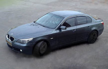 BMW Serija 5 E60/E61 2003–2010 Deflektorji oken (4 kosi, SIM krom) fotografija 1