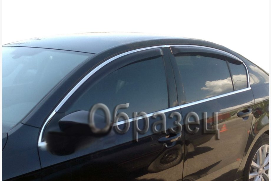 Volkswagen Touareg 2010–2018 Kromirani deflektorji oken (4 kosi, SIM) Image