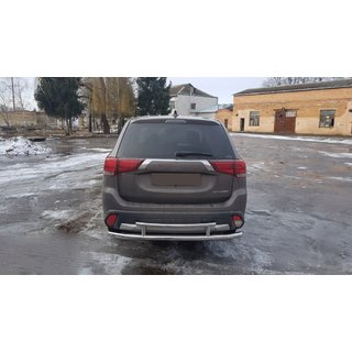 Zadnji zaščitni lok AK004-2 (nerjavno jeklo) Mitsubishi Outlander 2012–2021 fotografija 4