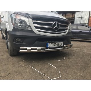 Sprednja spodnja zaščitna cev Shark (nerjaveče jeklo) Mercedes Sprinter W906 2006–2018 fotografija 4