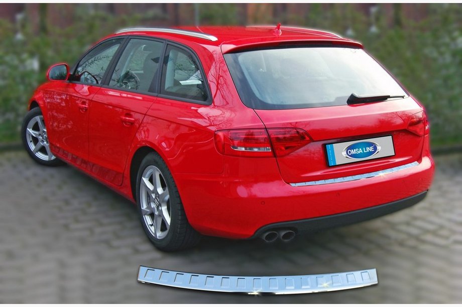 Audi A4 B8 2007–2015 Zaščitna letev zadnjega odbijača OmsaLine (AVANT, inox) OmsaLine - italijansko nerjaveče jeklo, sijaj Fotografija 2