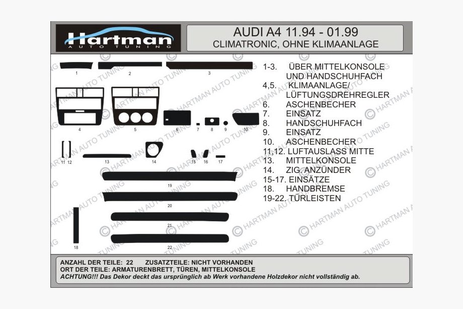 Audi A4 B5 1994–2001 Tuning notranjosti (Hartman) Image