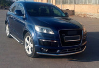 Audi Q7 2005–2015 Stranski pragovi Line (2 kos, aluminij) fotografija 1
