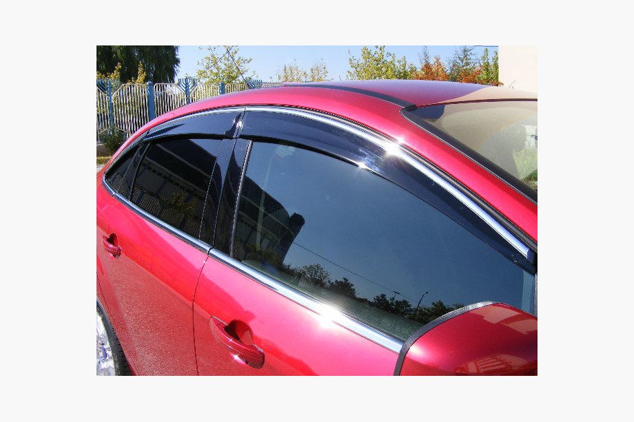 Honda Civic Sedan VIII 2006–2011 Vetrni deflektorji oken s kromirano letvico (4 kos, Niken) Image