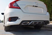 Honda Civic Limuzina X 2016–2021 Kotni dodatki za zadnji odbijač (za barvanje) fotografija 2