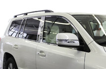 Lexus LX570/450d 2008–2022 Kompletna okrasna obroba oken in stebričkov (nerjaveče jeklo) fotografija 15