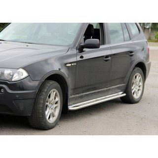 Bočne stopnice KB001 (nerjavno jeklo) BMW X3 E83 2003–2010 fotografija 1