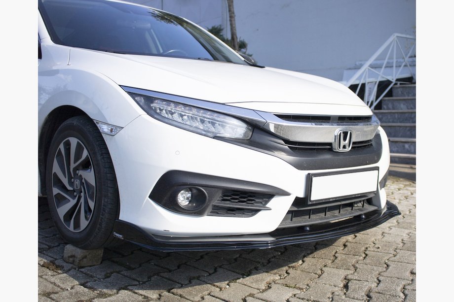 Honda Civic Limuzina X 2016–2021 Sprednji odbijač lip V1 (črn) Image