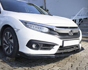 Honda Civic Limuzina X 2016–2021 Sprednji odbijač lip V1 (črn) fotografija 1