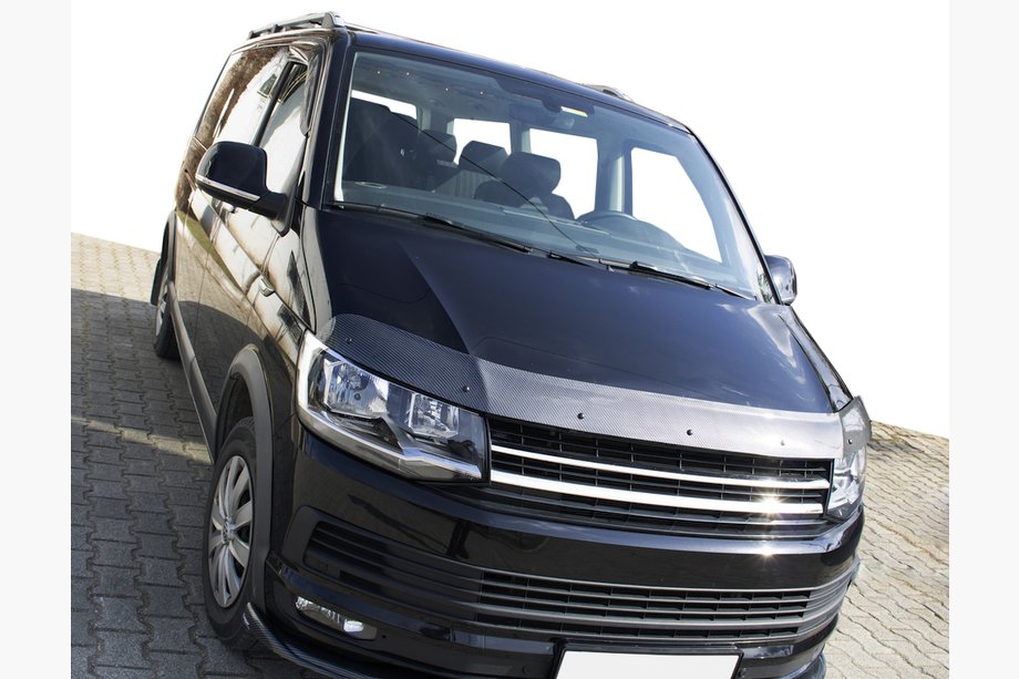 Volkswagen T6 2015–2024 Deflektor pokrova motorja v videzu karbona (EuroCap) Image