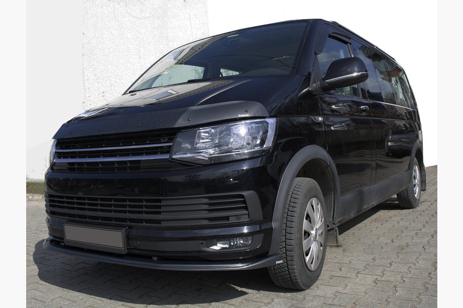 Volkswagen T6 2015–2024 Sprednji lip spojler, karbon videz 2015-2018 (ABS) Image