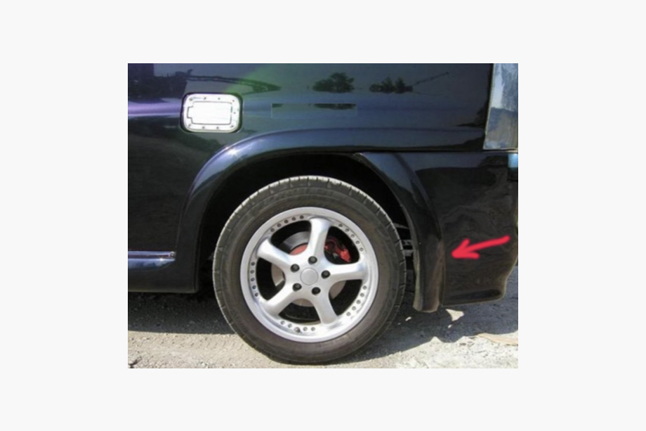 Mercedes Vito W638 1996–2003 Zadnje obrobe blatnih zaves (za lakiranje) Image