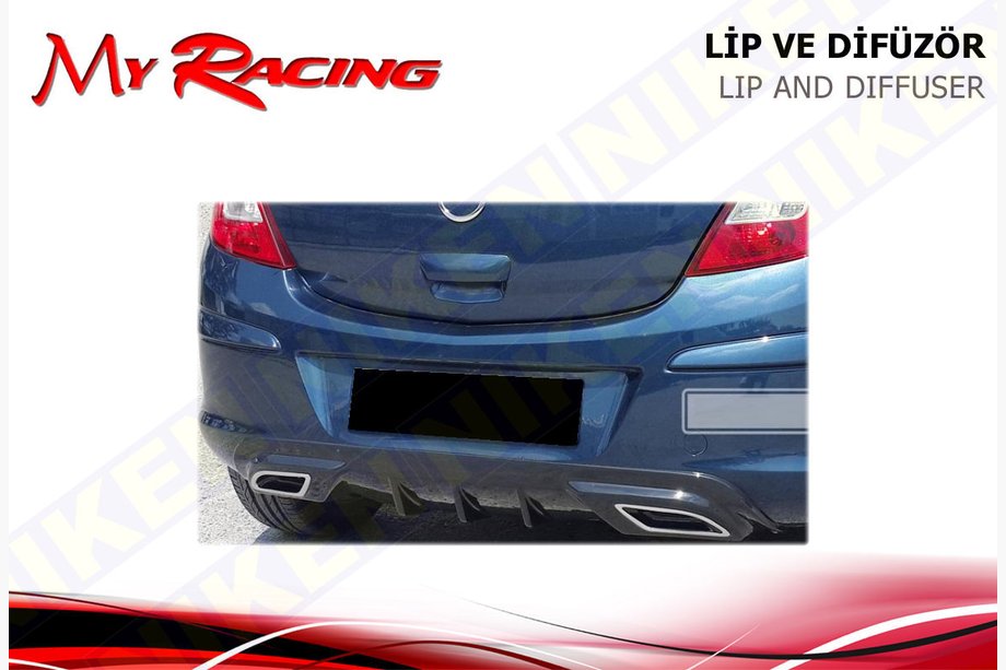 Opel Corsa D 2007–2014 Prekrivni pokrov zadnjega difuzorja (ABS, črn) Image