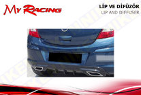 Opel Corsa D 2007–2014 Prekrivni pokrov zadnjega difuzorja (ABS, črn) fotografija 1