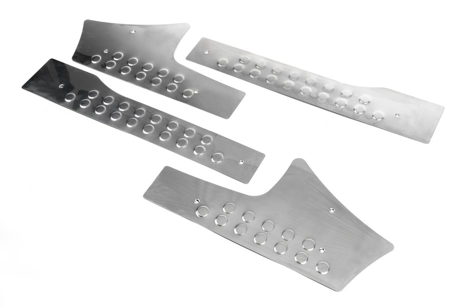 Peugeot Partner Tepee 2008–2018 Kromirane zaščitne letvice notranjih pragov OmsaLine (nerjavno jeklo) Fotografija 2