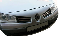 Renault Megane II 2004–2009 Okrasne letvice za masko (model 2006↗, 4 kos, nerjavno jeklo) OmsaLine - italijansko nerjavno jeklo fotografija 1