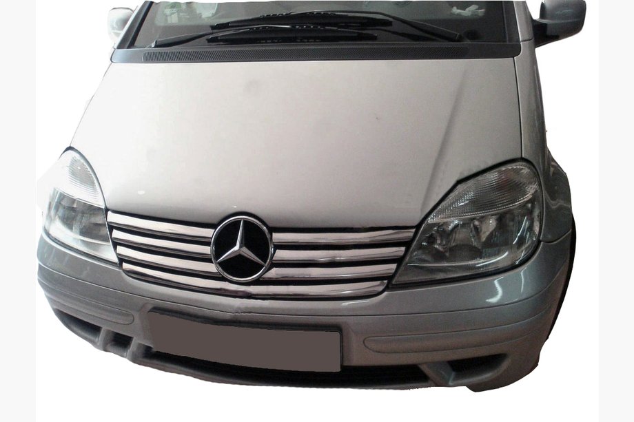 Mercedes Vaneo W414 2001–2005 Obrobe maske hladilnika (7 delov, nerjavno jeklo) Image