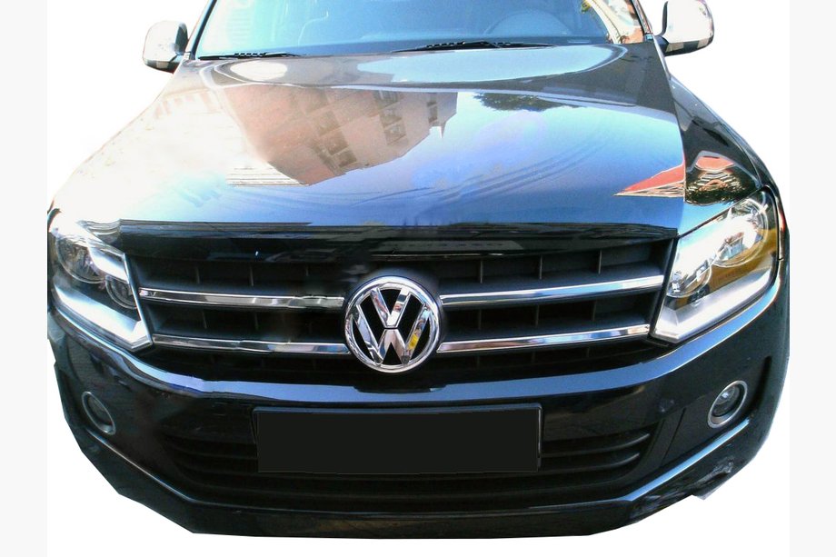 Volkswagen Amarok 2010–2022 Okrasne letvice za masko 2010-2016 (ozki trakovi, 4 kosi, nerjaveče jeklo) Carmos - turško nerjaveče jeklo Image