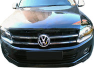 Volkswagen Amarok 2010–2022 Okrasne letvice za masko 2010-2016 (ozki trakovi, 4 kosi, nerjaveče jeklo) Carmos - turško nerjaveče jeklo fotografija 1