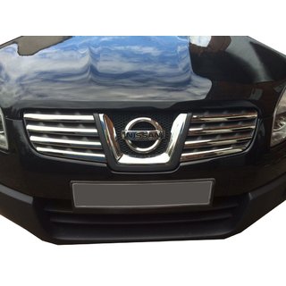 Obloge maske hladilnika (8 kos., nerjaveče jeklo) Nissan Qashqai 2007–2010 fotografija 1