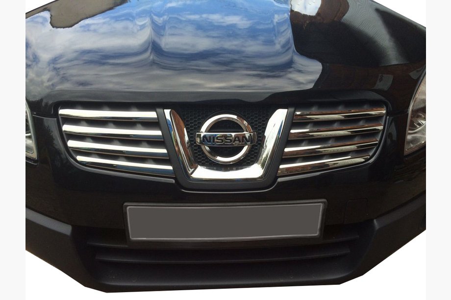Nissan Qashqai 2007–2010 Obloge maske hladilnika (8 kos., nerjaveče jeklo) Carmos - turško nerjaveče jeklo Image