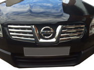 Nissan Qashqai 2007–2010 Obloge maske hladilnika (8 kos., nerjaveče jeklo) Carmos - turško nerjaveče jeklo fotografija 1