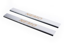 Citroen Nemo 2007–2017 Nerjaveče obloge pragov Carmos V1 (2 kos, nerjavno jeklo) fotografija 1
