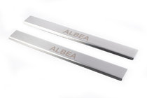 Fiat Albea 2002–2012 Zaščitne obloge pragov Carmos (2 kosa, inox) fotografija 1