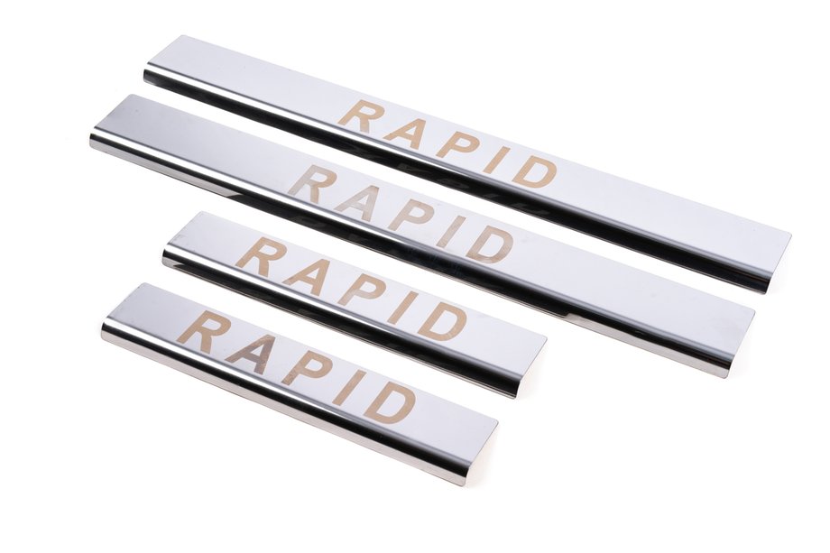 Skoda Rapid 2012–2019 Pragovne letve Carmos V1 (4 kos, nerjavno jeklo) Image