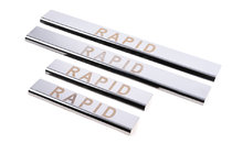 Skoda Rapid 2012–2019 Pragovne letve Carmos V1 (4 kos, nerjavno jeklo) fotografija 1