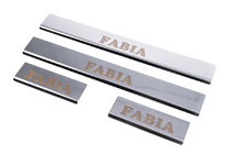 Skoda Fabia 2000–2007 Obloge pragov Carmos (4-delni komplet, inox) fotografija 3