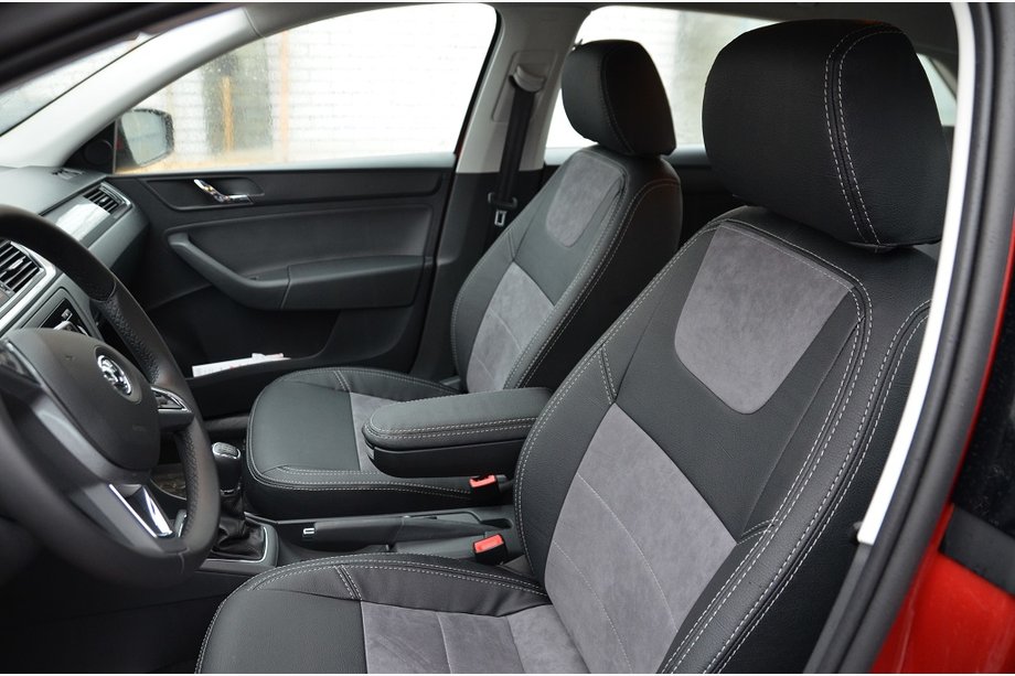 Skoda Rapid 2012–2019 Prevleke za avtosedeže SoyuzAuto Leather-style Image
