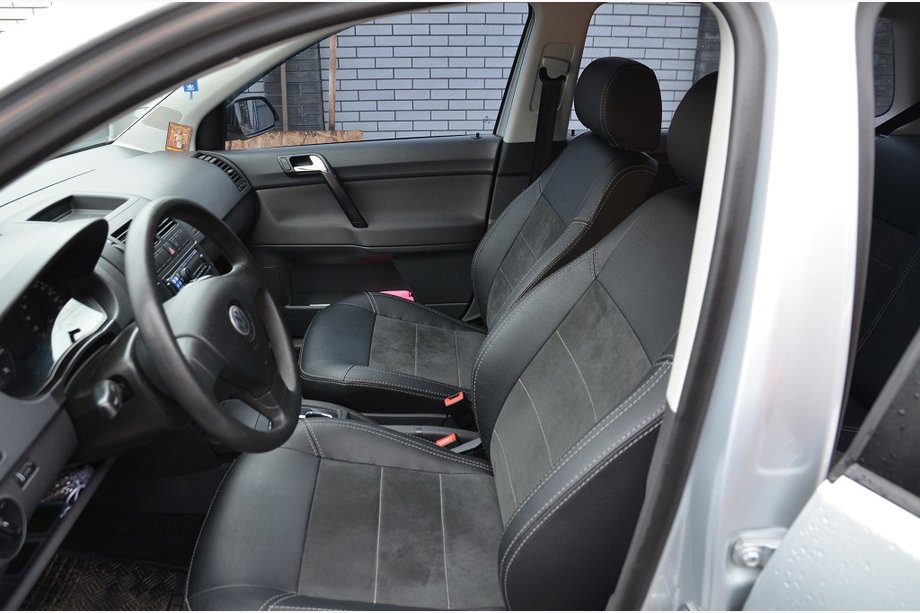 Volkswagen Polo 2001–2009 Prevleke za avtosedeže SoyuzAuto Leather-style Image