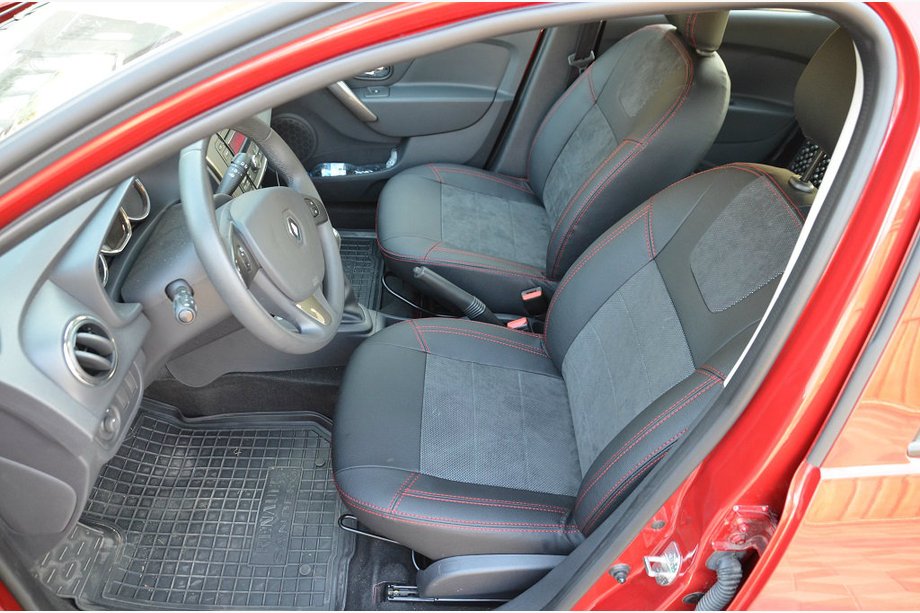 Renault Sandero 2013–2022 Avtomobilske sedežne prevleke SoyuzAuto Leather style Image