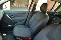 Renault Sandero 2013–2022 Avtomobilske sedežne prevleke SoyuzAuto Leather style fotografija 2