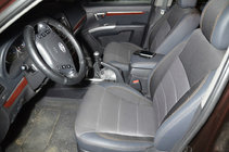 Hyundai Santa Fe 2 2006–2012 Avtomobilske prevleke za sedeže (eko usnje↗tkanina, Premium) fotografija 4