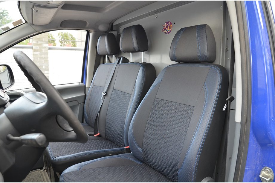 Mercedes Vito W639 2004–2014 Avto prevleke za sedeže (eko usnje↗tkanina, Premium) 1+1 Image