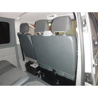 Avtomobilske prevleke za sedeže (eko usnje in tkanina, Premium) Volkswagen T5 Caravelle 2004–2010 fotografija 4