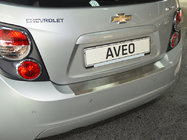 Chevrolet Aveo T300 2011–2020 Nerjaveča letev za zadnji odbijač z zavihkom Nataniko (nerjavno jeklo) fotografija 1