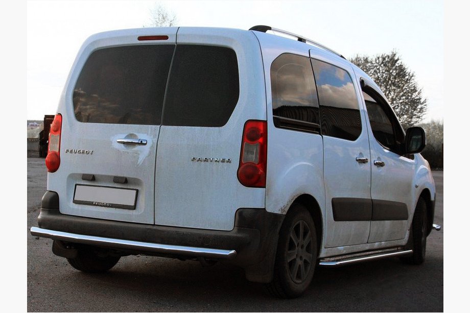 Peugeot Partner Tepee 2008–2018 Zadnji zaščitni lok AK002 (nerjaveče jeklo) 60 mm Image