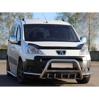 Prednji zaščitni lok WT003-Plus (nerj.) Peugeot Partner Tepee 2008–2018 fotografija 1