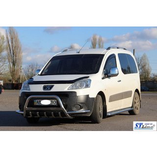 Prednji zaščitni lok WT003-Plus (nerj.) Peugeot Partner Tepee 2008–2018 fotografija 2
