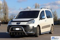 Citroen Berlingo 2008–2018 Prednji zaščitni lok WT003-Plus (nerj.) fotografija 2