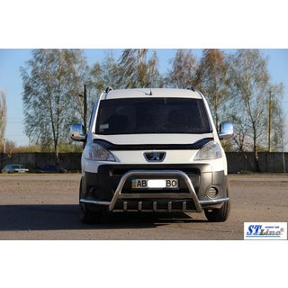 Prednji zaščitni lok WT003-Plus (nerj.) Peugeot Partner Tepee 2008–2018 fotografija 3