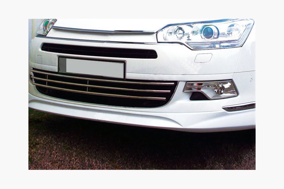 Citroen C-5 2008–2017 Okrasne letvice za rešetko v odbijaču (5 kosov, inox) Image