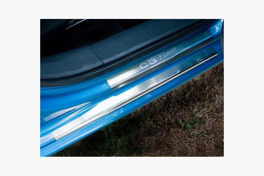 Citroen C-3 Picasso 2010–2017 Obloge pragov Natanika Premium (8 kos, nerjavno jeklo) Image