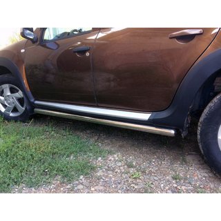 Stranske cevi (2 kos, nerjavno jeklo) Dacia Duster 2008–2018 fotografija 1