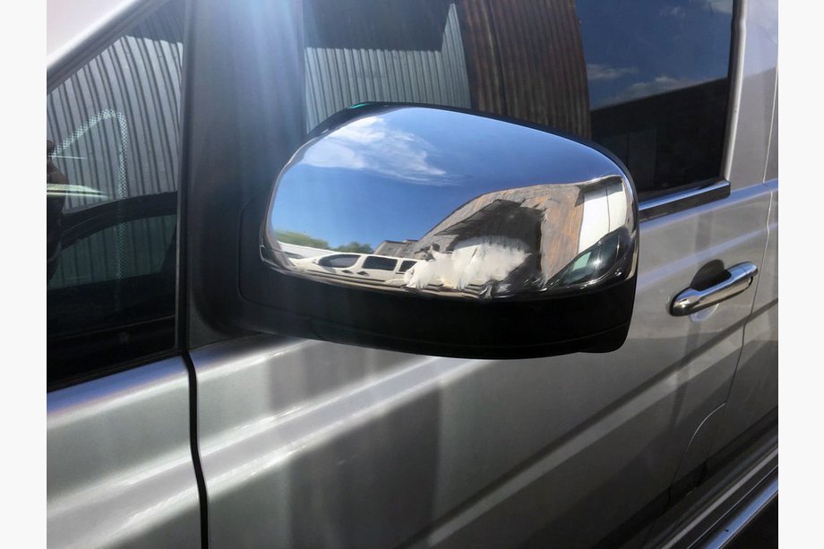 Mercedes Vito W639 2004–2014 Kromirani pokrovi ogledal Vito 2010-2015 (2 kosa) Carmos - turško nerjaveče jeklo Fotografija 5